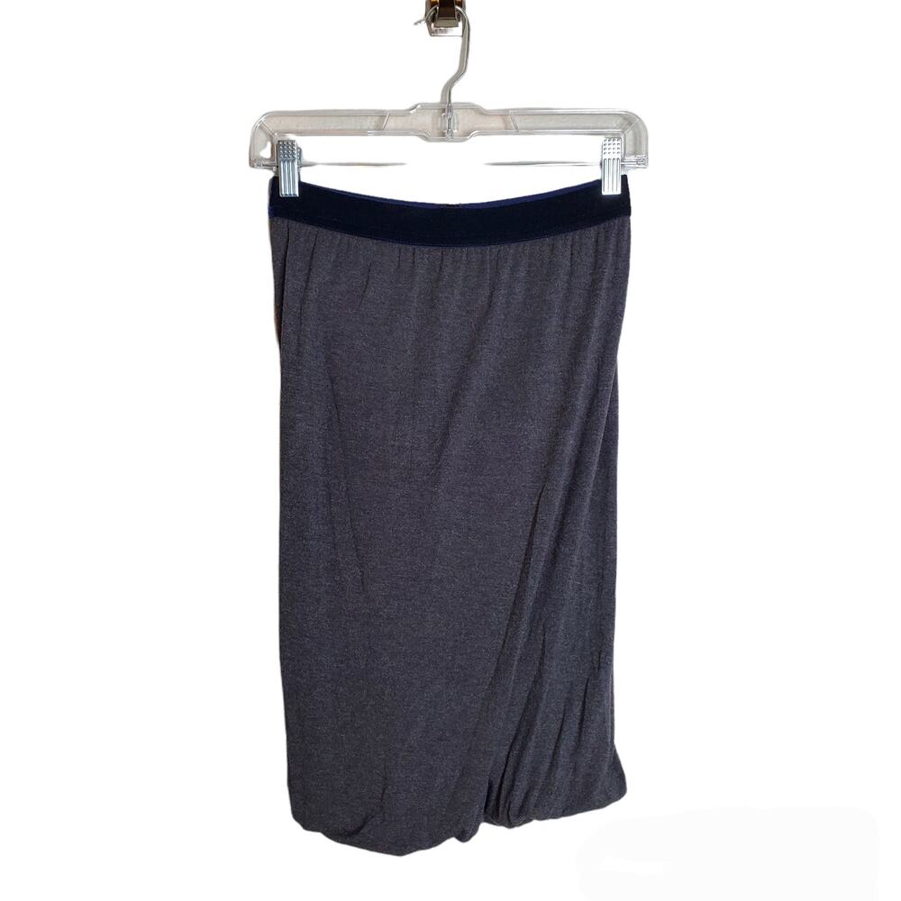 T Alexander Wang Y2K Bubble Hem Stretch Knit Mini Skirt Gray S Velvet Scrunch